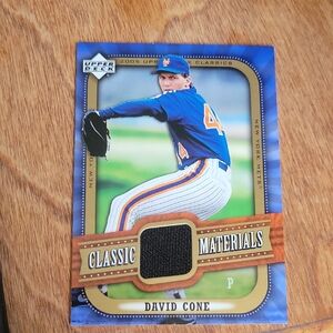 David Cone - Game Worn Jersey Card - Gem Mint - 2005 - Mets